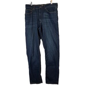 Mens Lee Premium Select Regular Fit Jeans 34x34 Dark Denim Stretch Excellent